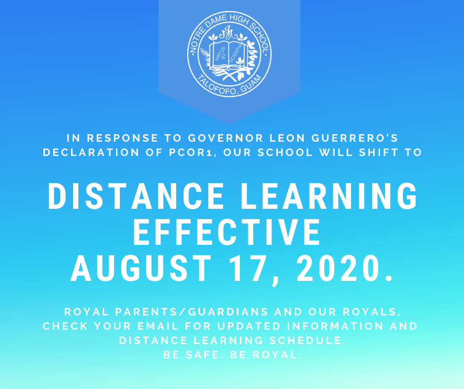 NDHS shifts to Distance Learning