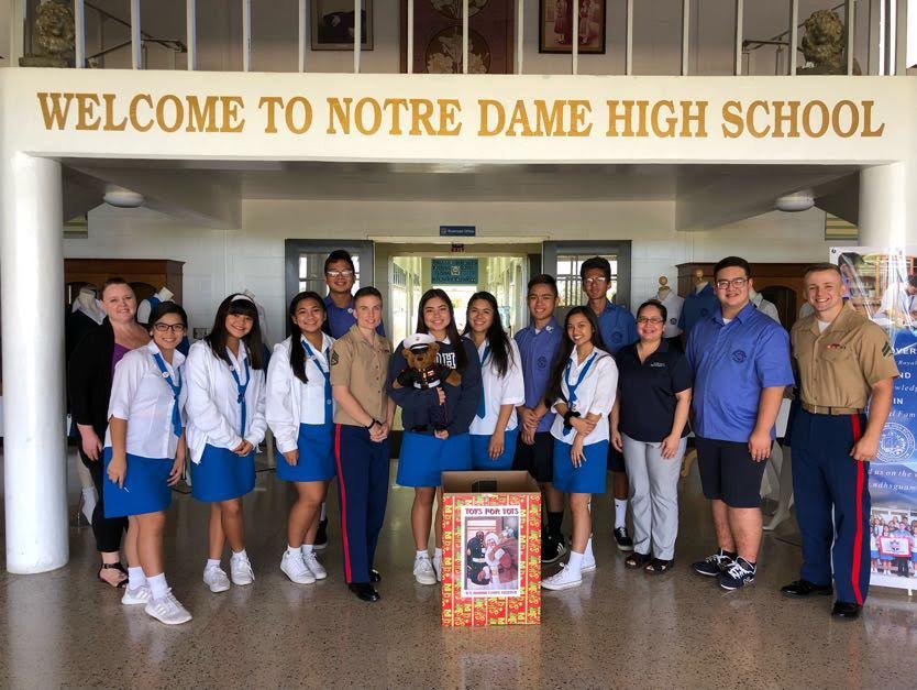 Notre Dame High School's Student Council committed to this year's Toys for Tots Program