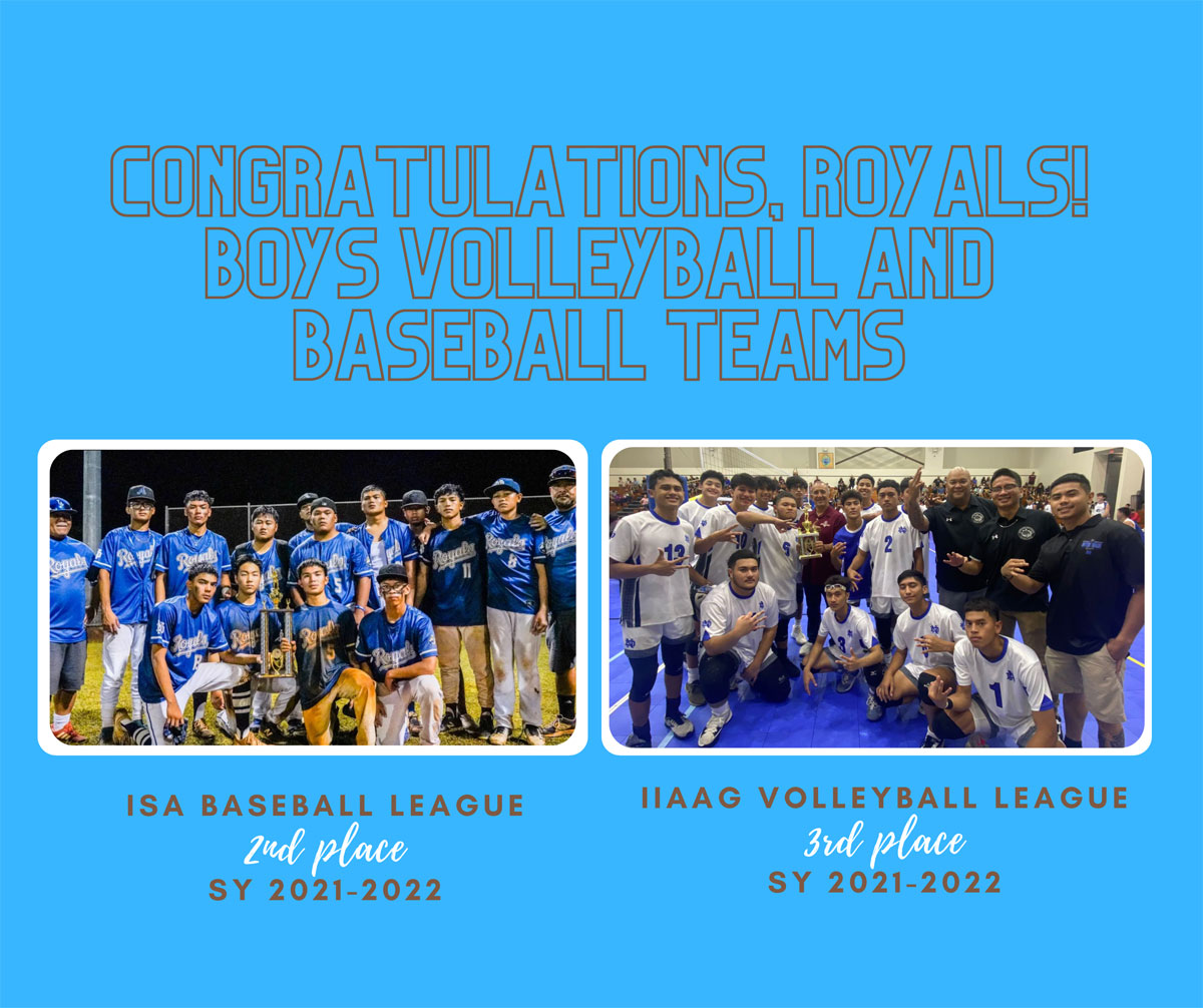 Royal Boys Volleyball and Baseball Teams garner 2nd and 3rd places