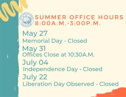 Summer Office Hours